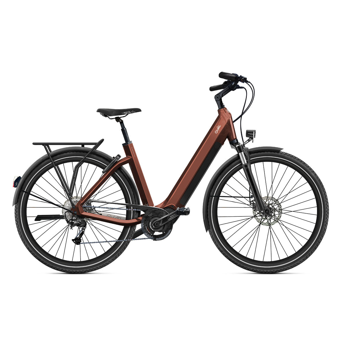 Velo electrique O2 Feel iSwan Explorer Power 6.2 M T50 Rouge Grenat Ref VN F2304ISEXL500519