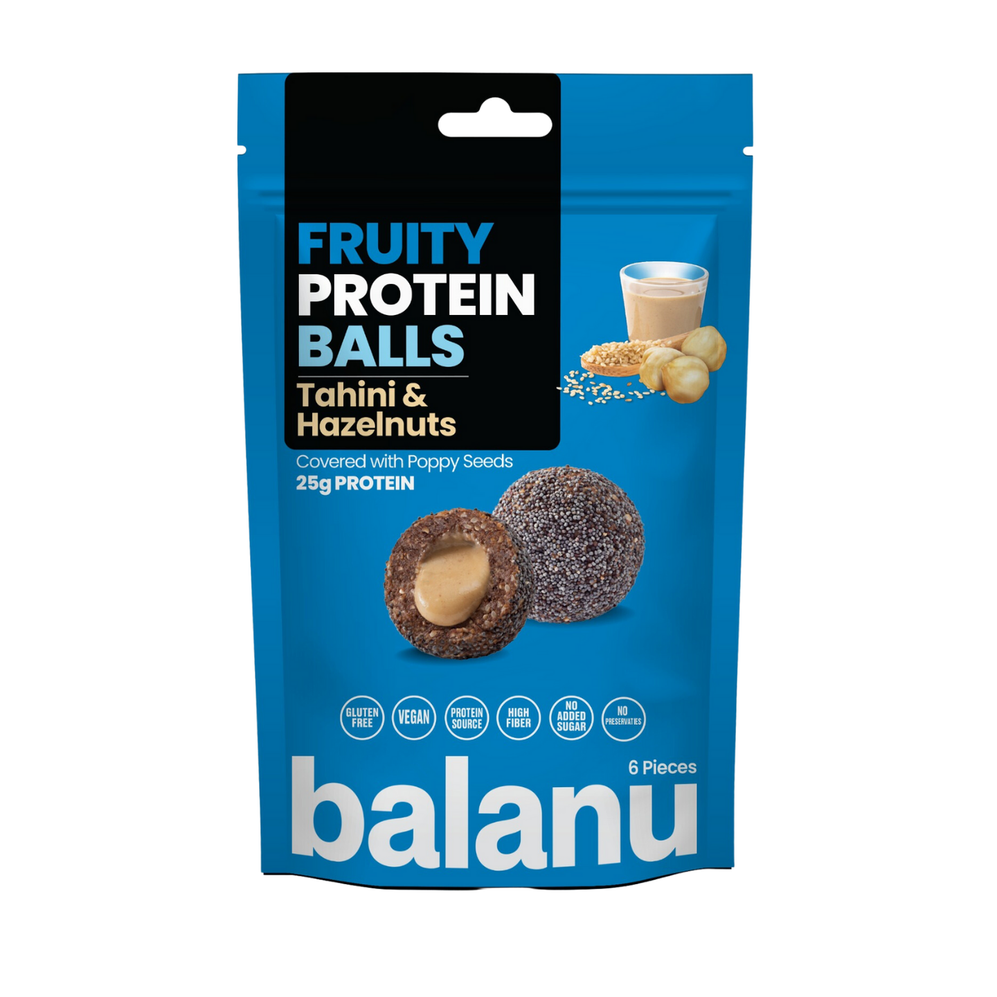 Balanu Fruity Protein Balls Tahini & Hazelnuts 110 g-0