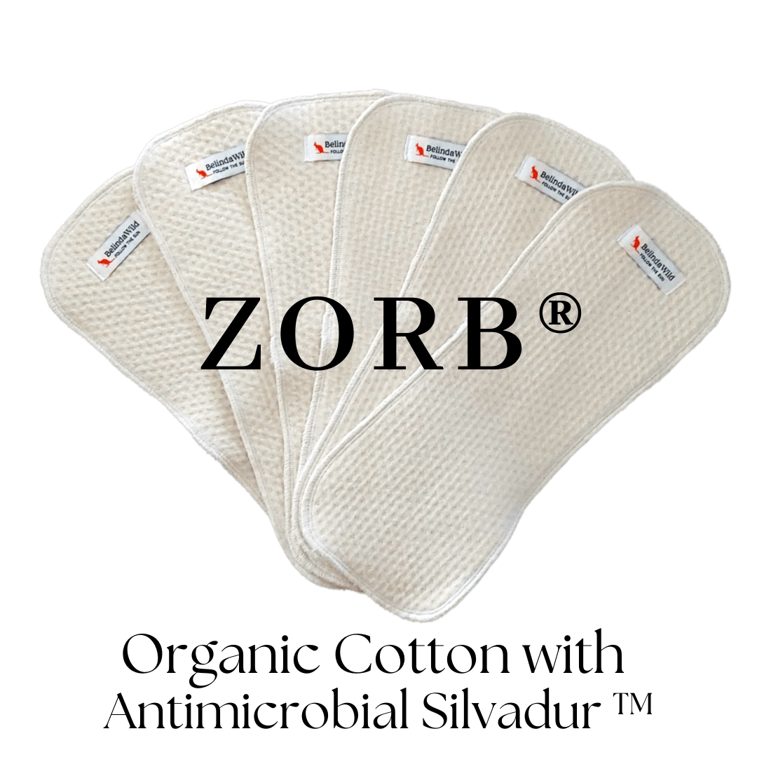 INSERTI in Zorb® Organic Cotton con Antimicrobial SILVADUR® per pannolini lavabili.-0