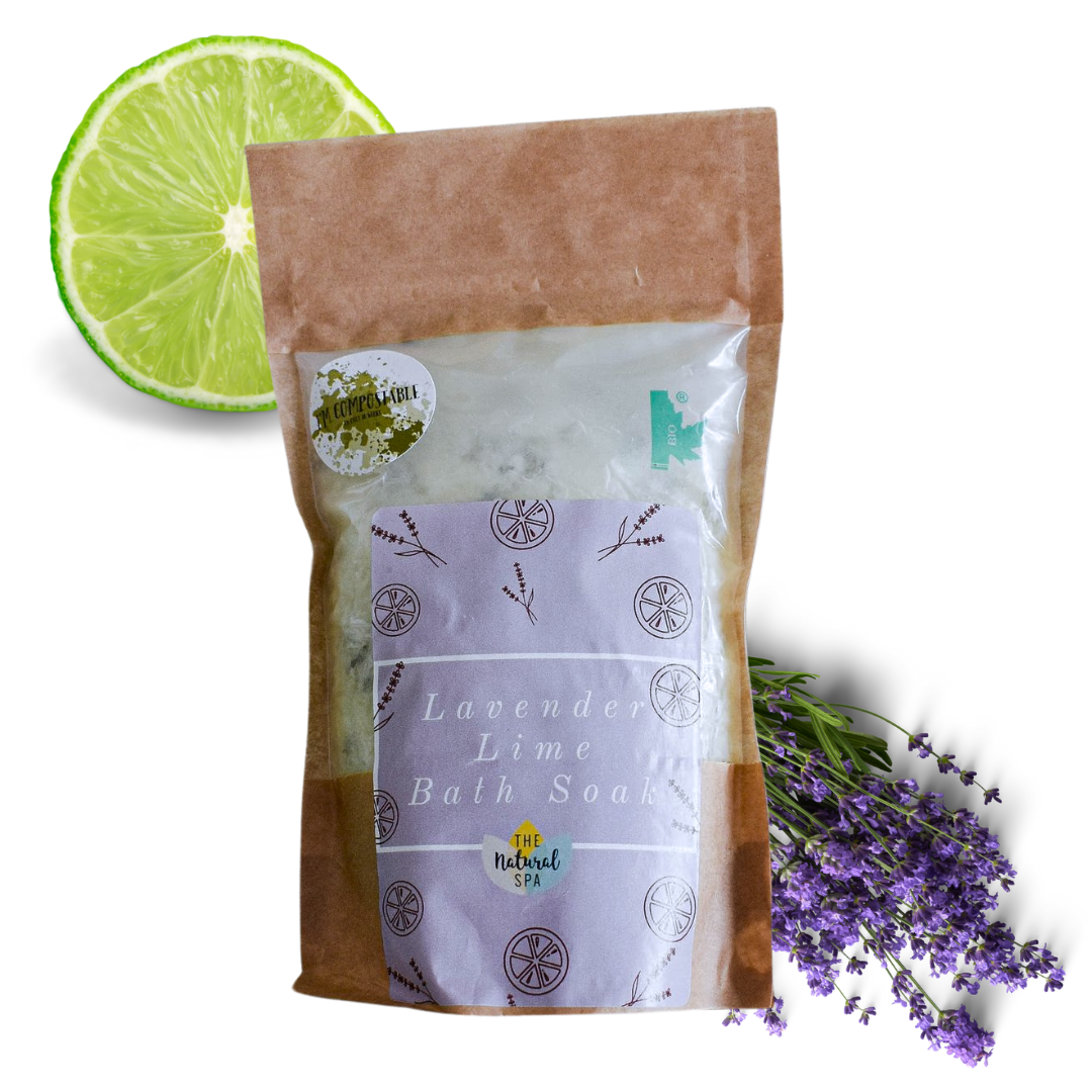 225g Lavender and Lime Bath Soak - Compostable pouch-0