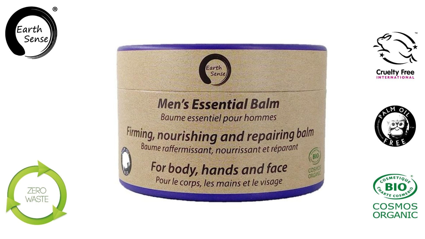 Organic Men's Essential Balm with Sandalwood 100ml - For Face, beard, hands & whole body-0