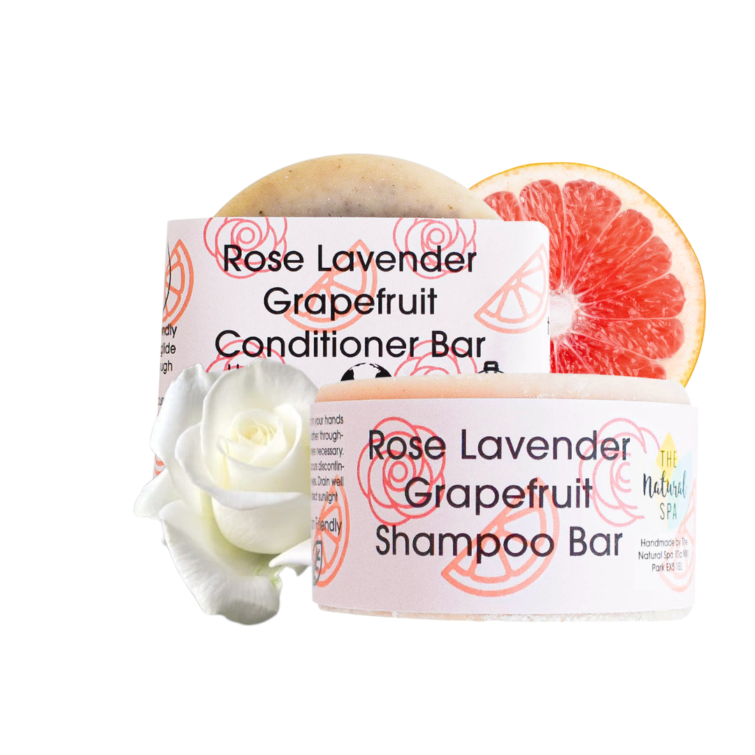Rose Lavender Grapefruit Shampoo and Conditioner Bar set-0