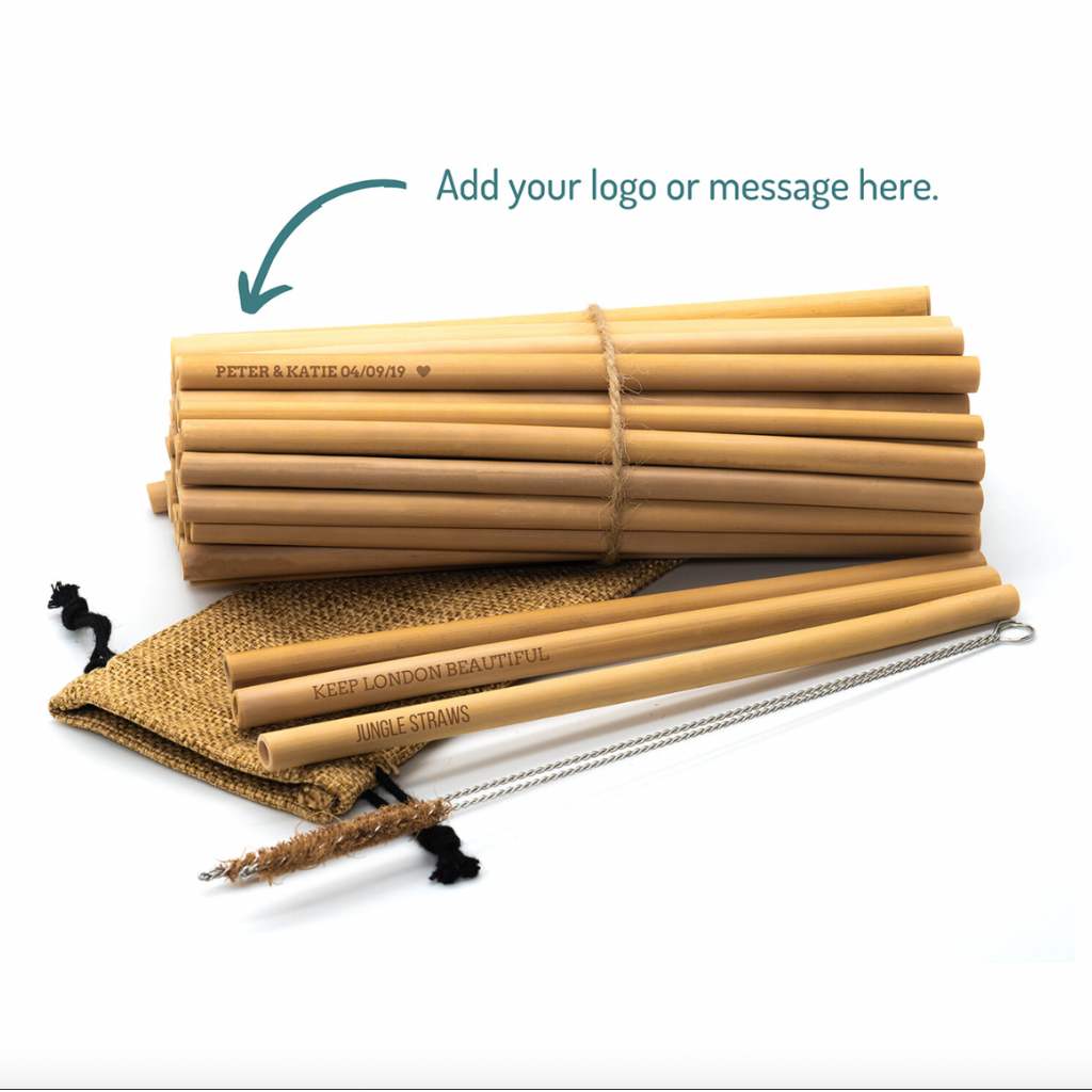 Custom Branded Bamboo Straws For Businesses or Weddings-1